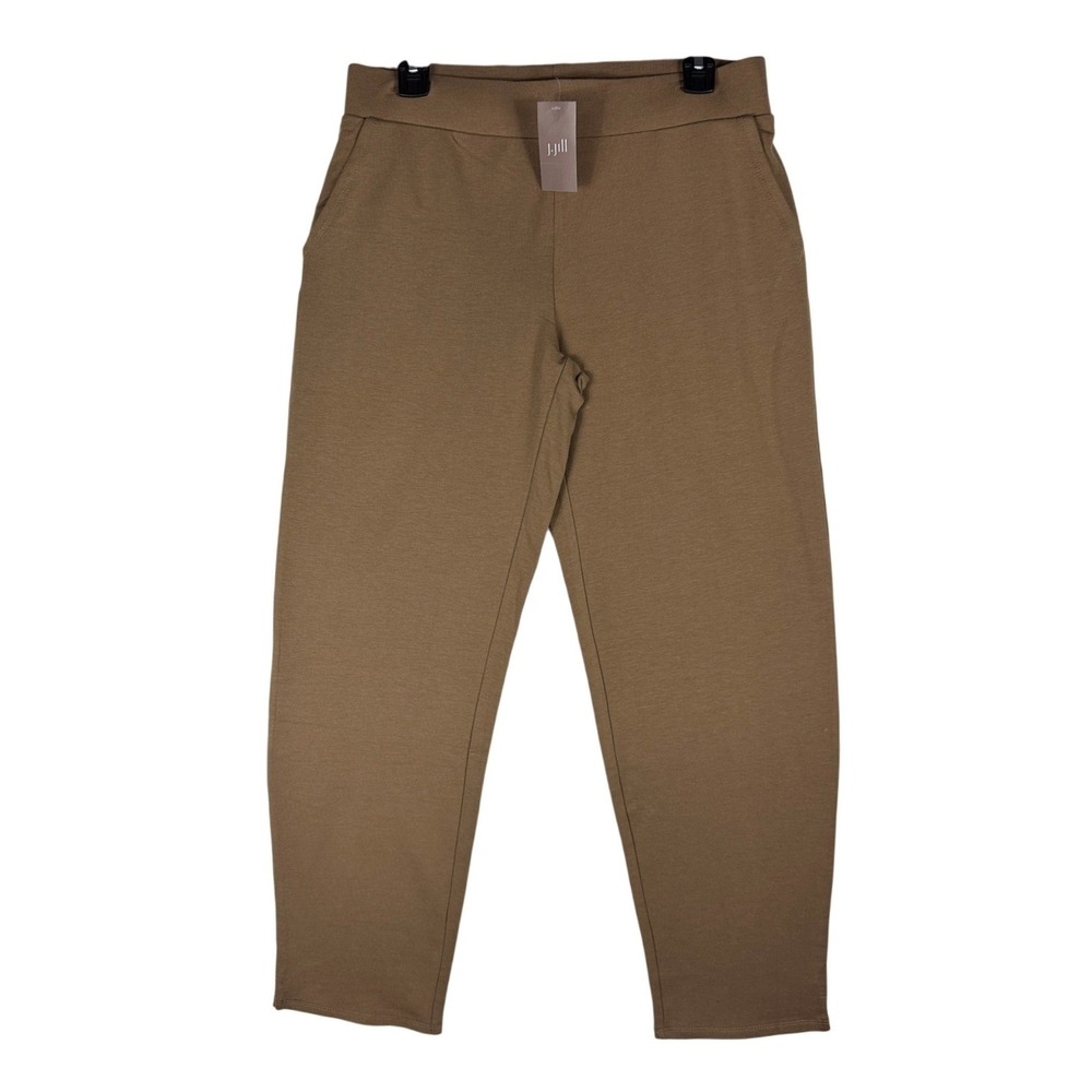 J.Jill Pure Jill Tapered Ankle Pants Shiitake Brown Pima Cotton Modal Small NWT